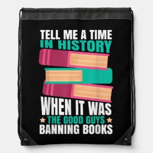 Banned Books Quote  Drawstring Bag
