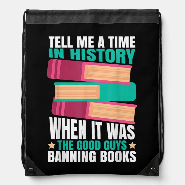 Banned Books Quote  Drawstring Bag (Front)