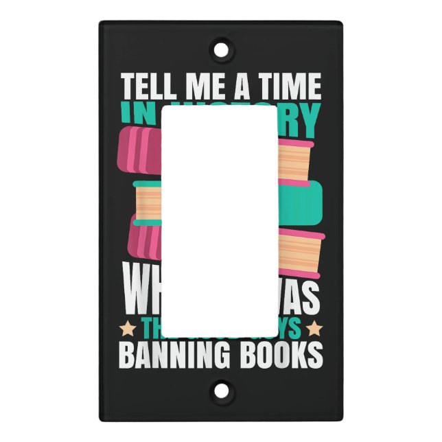 Banned Books Quote  Light Switch Cover (Front)