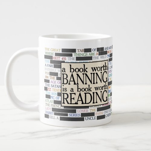 Banned Books  Reading  Giant Coffee Mug