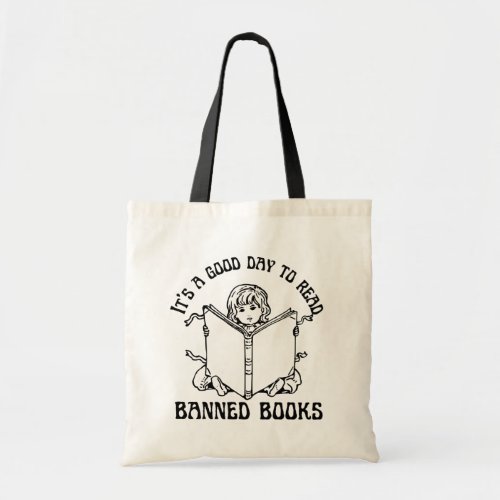 Banned Books Vintage Girl Book Tote Bag