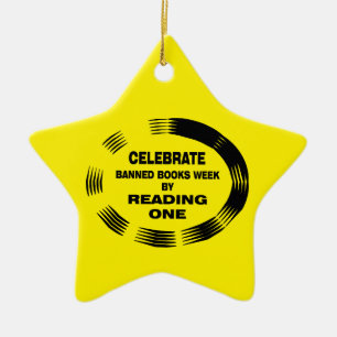 Banned Books Week Oval Ceramic Ornament