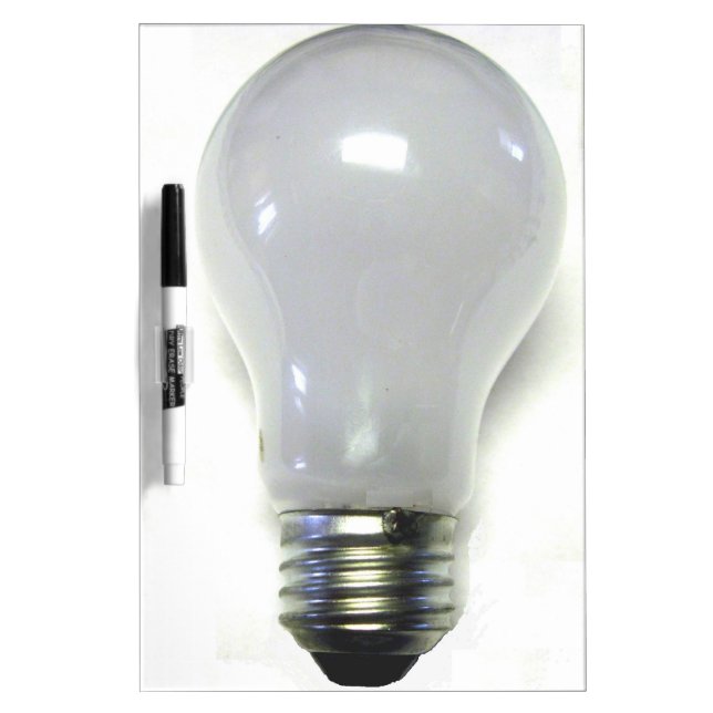 Banned Incandescent Light Bulb Dry-Erase Board (Front)