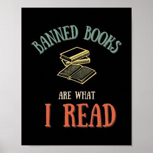 Banned Reader Books Men Women Kids  Poster