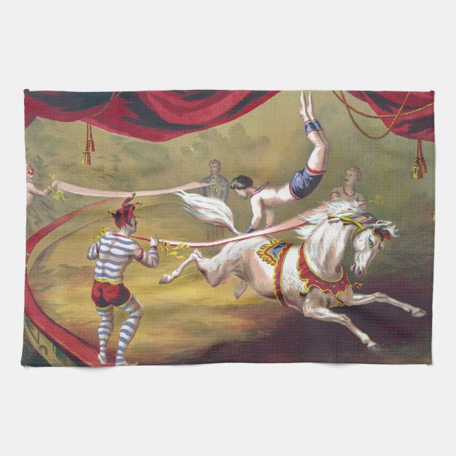 Banner Act Vintage Circus Art Towel (Horizontal)