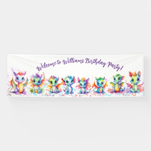 Banner Baby Dragon Birthday Party