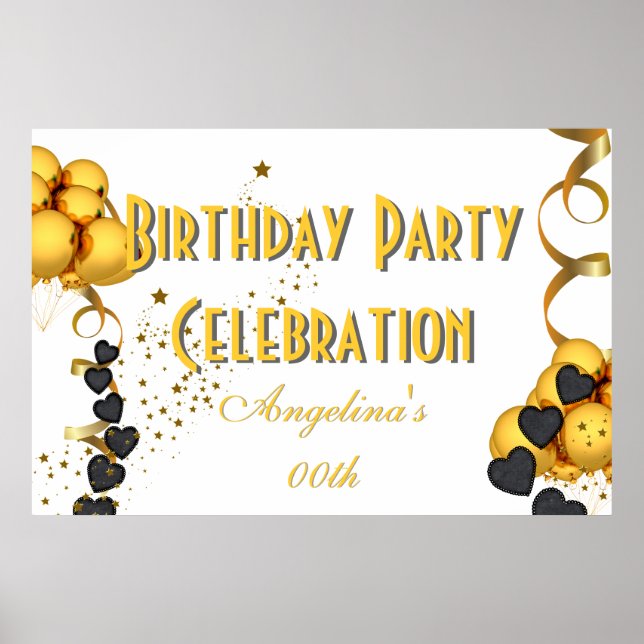 Banner Birthday Celebration Choose your Color Poster (Front)