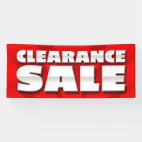 BANNER CLEARANCE SALE  - 2.5'x6'