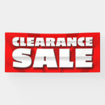 BANNER CLEARANCE SALE - 2.5'x6'