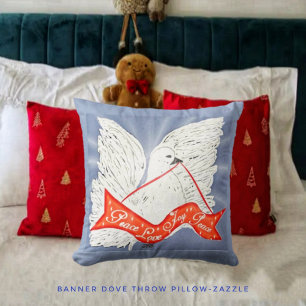 Banner Dove Throw Pillow