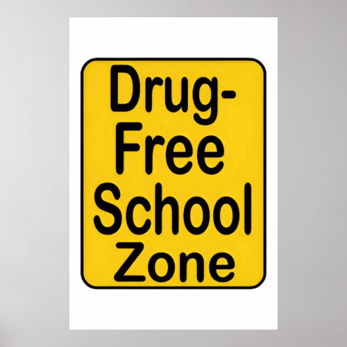 Banner Drug Free For School Poster