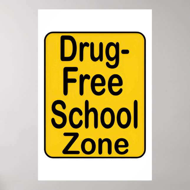 Banner Drug Free For School Poster (Front)