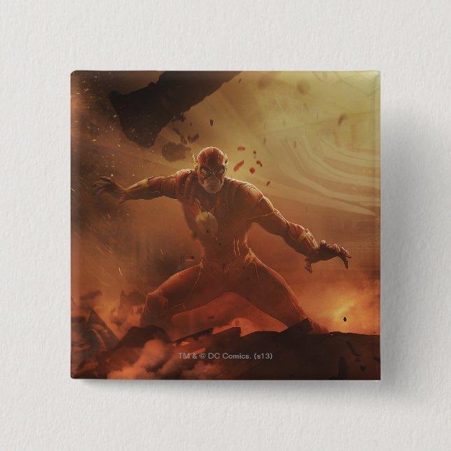 Banner: Flash, Grundy Pinback Button (Front)
