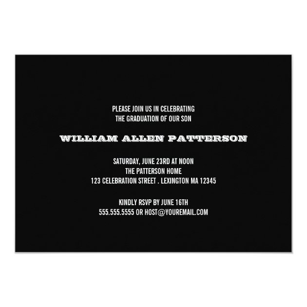 Banner Grad Guy Photo Graduation Party Invitation