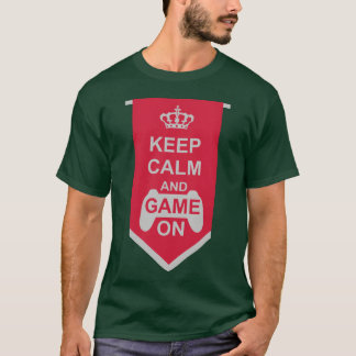 Banner Keep Calm Game On boy T-Shirt
