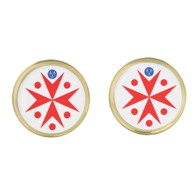 Banner of the Navy Tuscany Medici Cufflinks (Front)