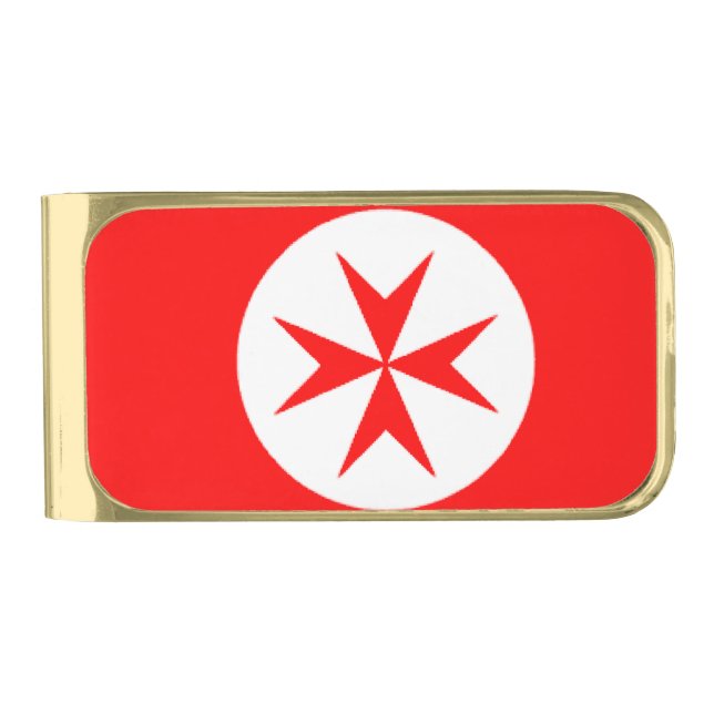 Banner of the Navy Tuscany Medici Gold Finish Money Clip (Front)