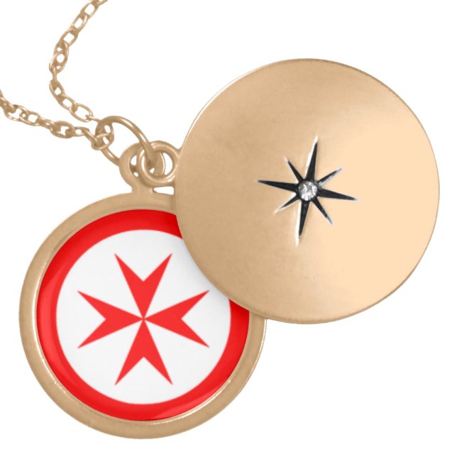 Banner of the Navy Tuscany Medici Gold Plated Necklace (Front)