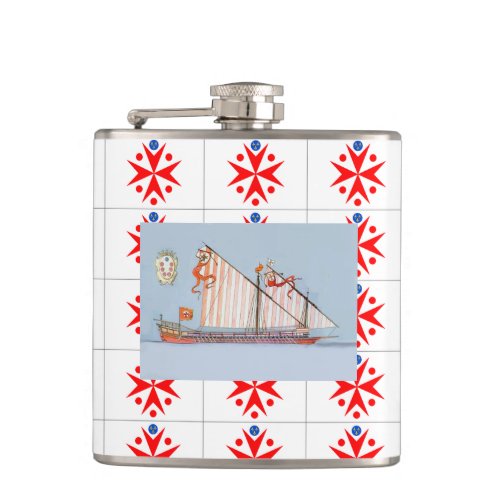 Banner of the Navy Tuscany Medici Hip Flask