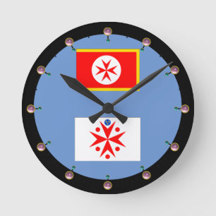Banner of The Navy Tuscany Medici Round Clock