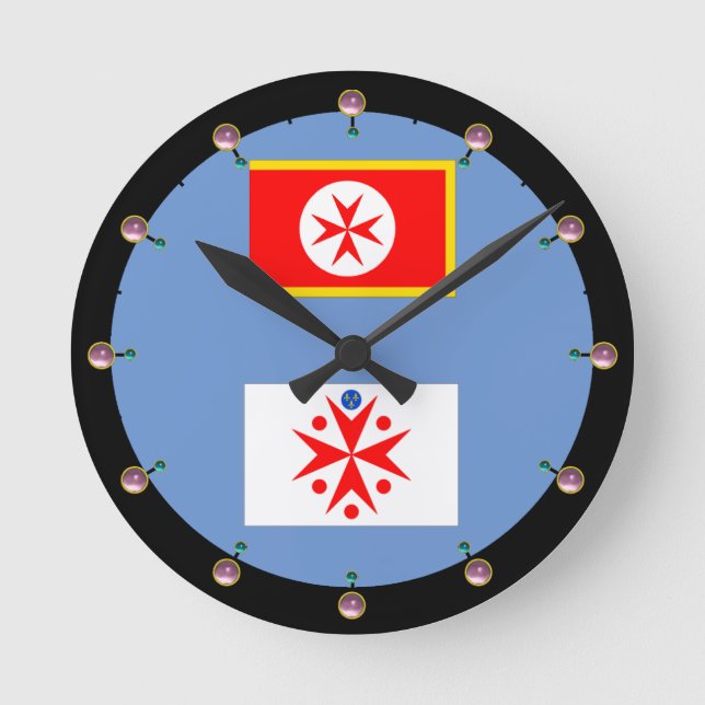 Banner of The Navy Tuscany Medici Round Clock (Front)