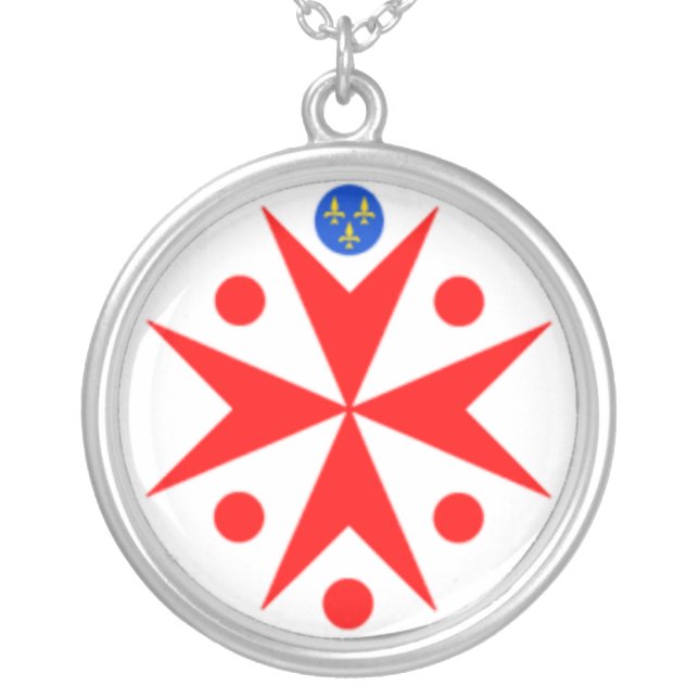 Banner of the Navy Tuscany Medici Silver Plated Necklace (Front)