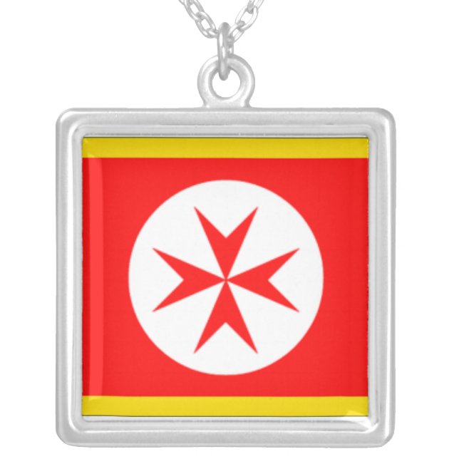 Banner of the Navy Tuscany Medici Silver Plated Necklace (Front)