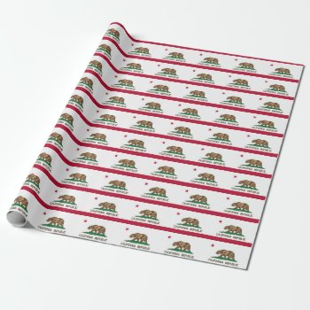 Banner Pattern Of California Wrapping Paper by santa_claus_usa at Zazzle