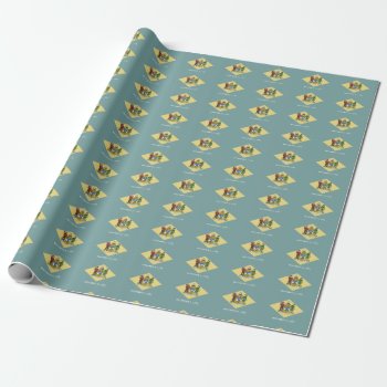 Banner Pattern Of Delaware Wrapping Paper by santa_claus_usa at Zazzle