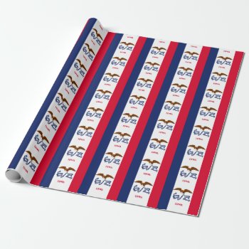 Banner Pattern Of Iowa Wrapping Paper by santa_claus_usa at Zazzle
