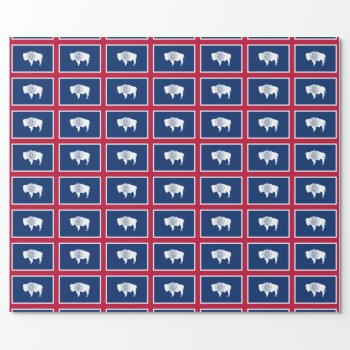 Banner Pattern Of Wyoming Wrapping Paper by santa_claus_usa at Zazzle