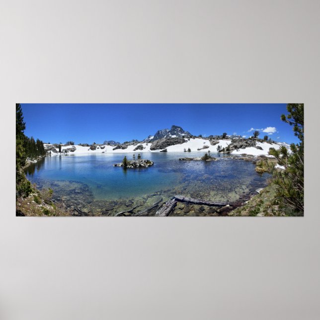 Banner Peak and a Mountain Lake - Sierra Nevada Poster (Front)