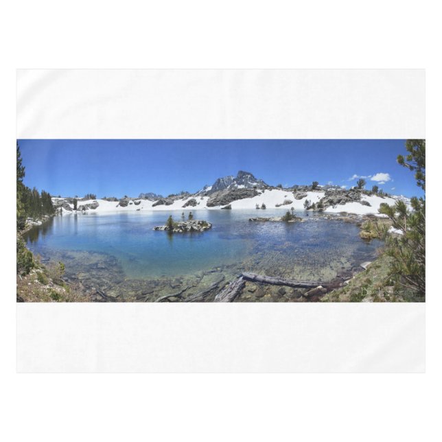 Banner Peak and a Mountain Lake - Sierra Nevada Tablecloth (Front (Horizontal))