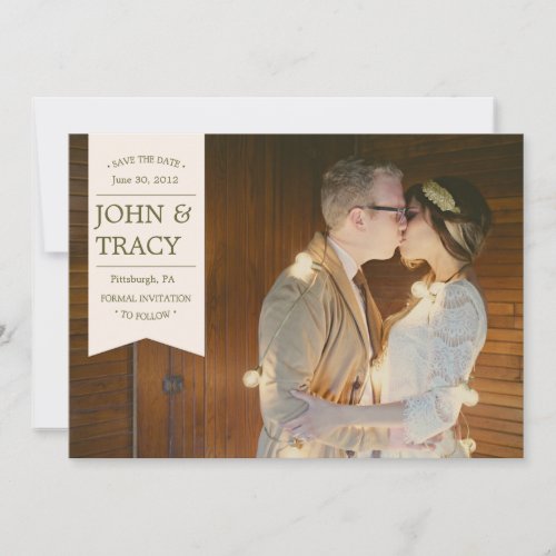 Banner Photo Save the Date Card