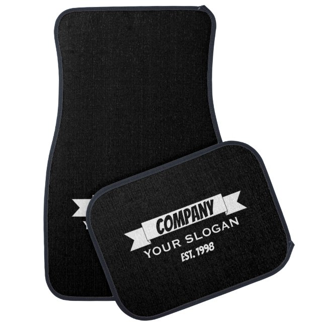 Banner Ribbon, Company Name Car Floor Mat (Set)