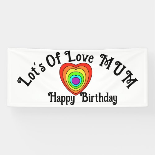 Banner Sign Happy Birthday Lost of Love Mom