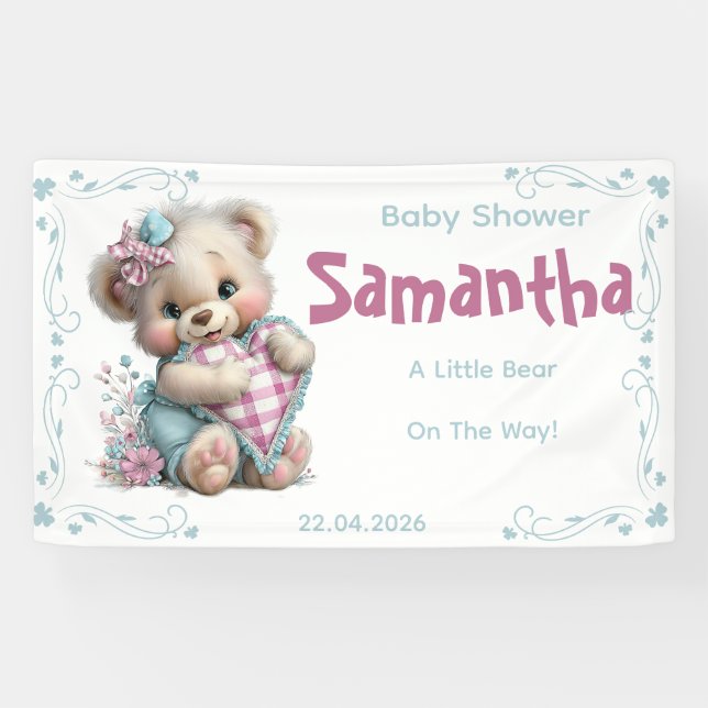Banner Teddy Bear Baby Shower  (Horizontal)
