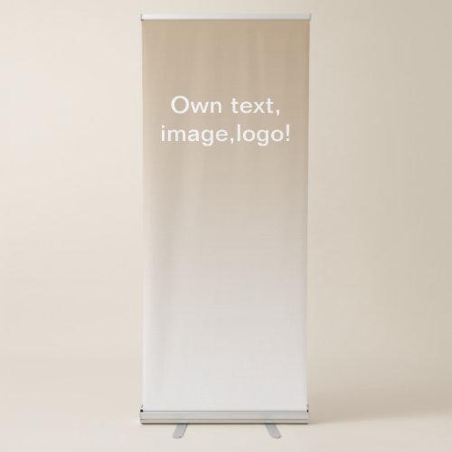 Banner Vertical Retractable Gold tone_White