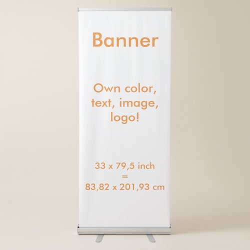 Banner Vertical Retractable uni White  Own Color