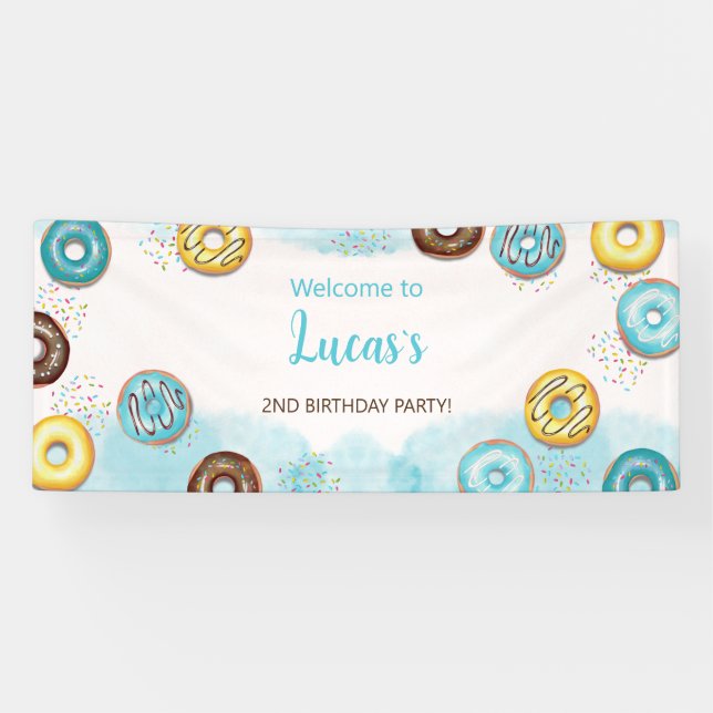 Banner "Welcome"  for 1st Birthday. (Horizontal)