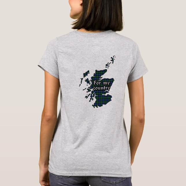 Bannerman Clan Badge and Tartan Women's T-Shirt (Back)