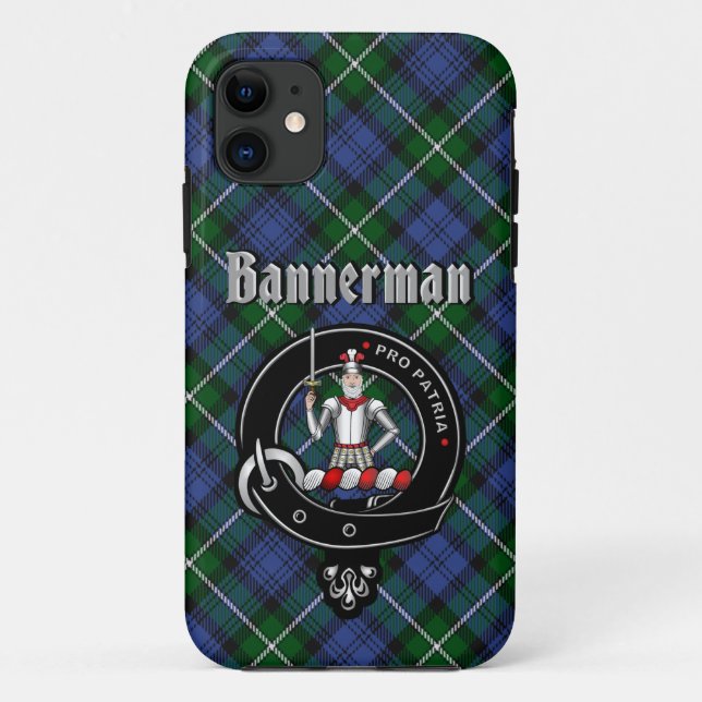 Bannerman Clan Badge & Tartan Phone Case (Back)