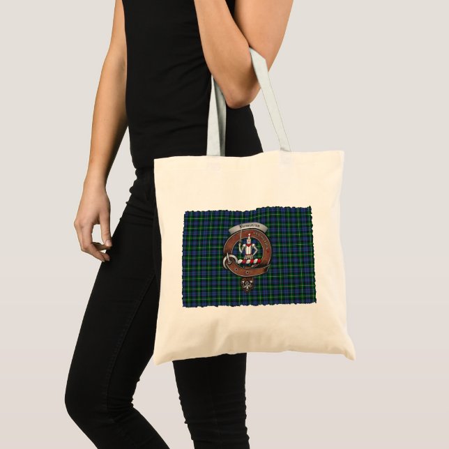 Bannerman Clan Badge Tartan Tote Bag (Front (Product))