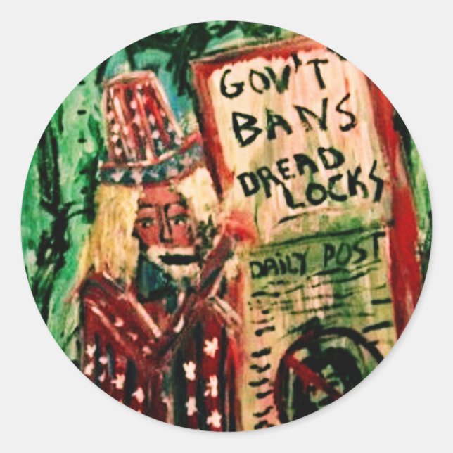 BANNING OF THE DREAD CLASSIC ROUND STICKER (Front)