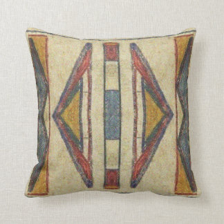 Bannock 1901 Parfleche design Throw Pillow
