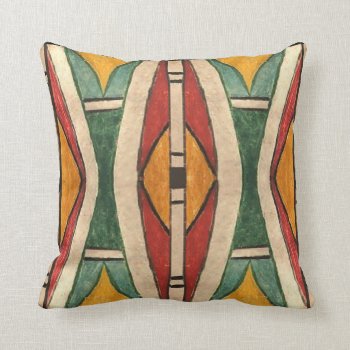 Bannock 1901 Parfleche Design Throw Pillow by Medicinehorse7 at Zazzle