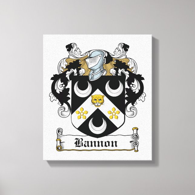 Bannon Family Crest Canvas Print (Front)