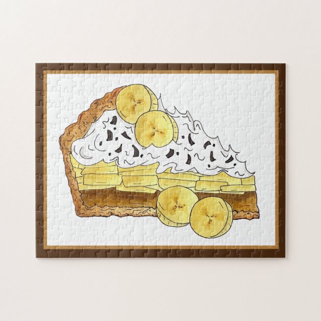 Banoffee Banana Toffee Pie Slice UK British Food Jigsaw Puzzle (Horizontal)
