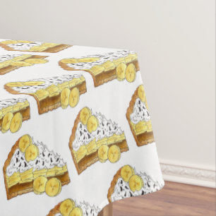 Banoffee Pie Banana Toffee Slice UK British Food Tablecloth