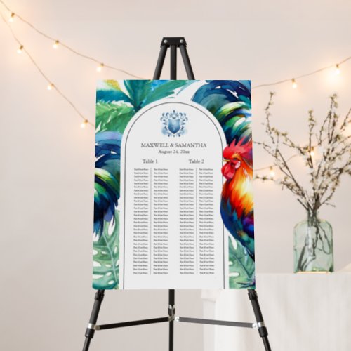 Banquet Florida Destination Wedding Seating Chart Foam Board